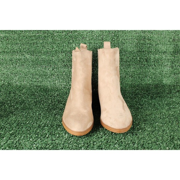 Splendid Anie Tilia Ermine Chelsea Leather Suede Beige Boots Pull On Size 8 - Picture 3 of 16